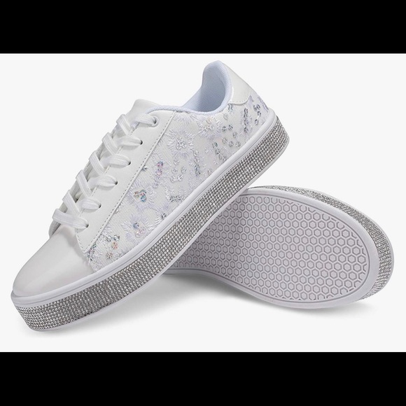 NWT Glitter Fashion Sparkly Sneakers Rhinestone Bling MULTIPLE SIZES AVAILABLE!